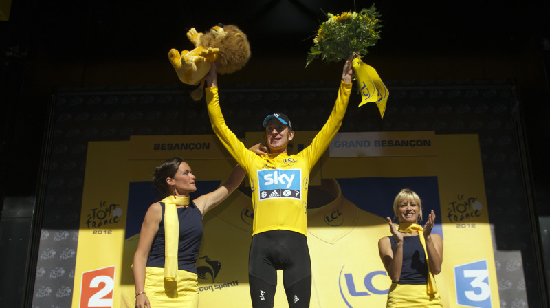 Bredlijs Viginss atzīmē uzvaru devītajā posmā 
Foto: AFP/Scanpix