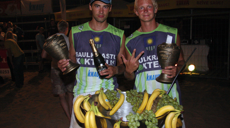 2011. gada "Knauf Open" triumfēja Artis Caics un Toms Šmēdiņš
Foto: Renārs Buivids