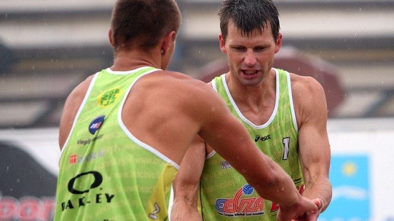 Klāvs Zaļkalns un Artūrs Kiseļevs
Foto: beachvolley.lv