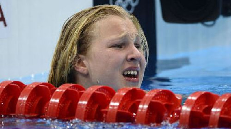 Rūta Meilutīte atnesa Lietuvai pirmo zelta medaļu Londonas olimpiskajās spēlēs. Viņas uzvara kļūs par spēcīgu papildus stimulu arī jaunajiem Latvijas pledētājiem?
Foto: AFP/Scanpix