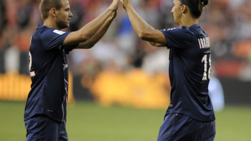 Matjē Bodmērs un Zlatans Ibrahimovičs
Foto: AP/Scanpix