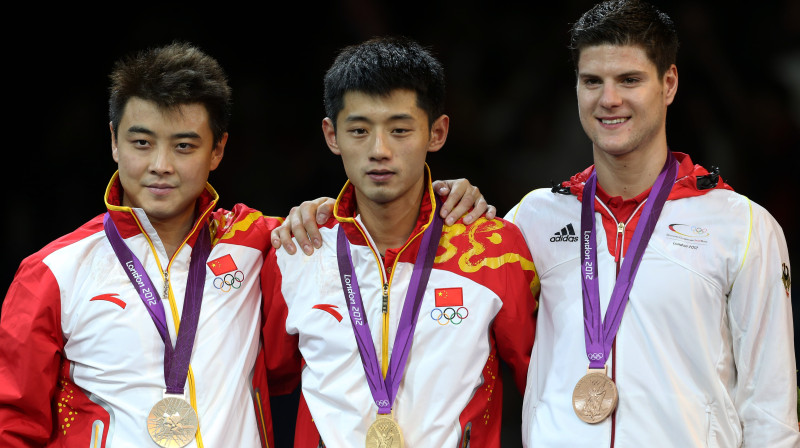 Zelts un sudrabs Ķīnai, bronza - Vācijai
Foto: AP/Scanpix