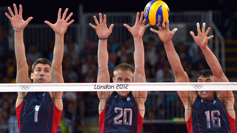 ASV izlases volejbolistu bloks
Foto: AP/Scanpix