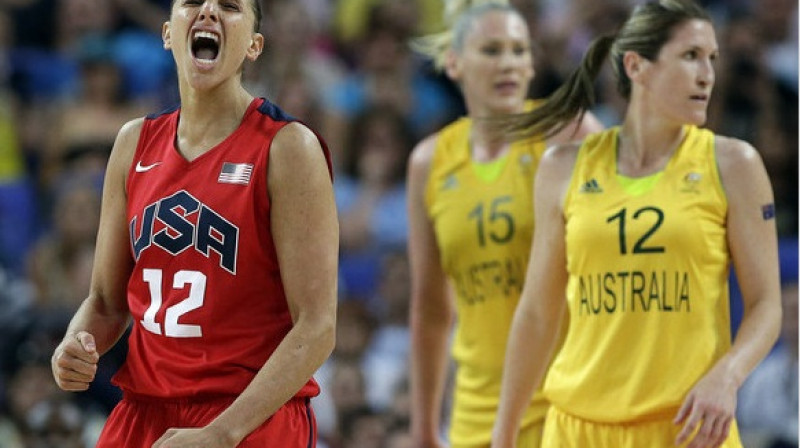 Daiena Taurasi vadīja amerikāņu uzbrukumu otrajā puslaikā pret Austrāliju
Foto: AP/Scanpix