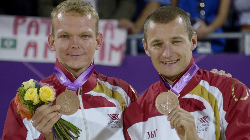 Jānis Šmēdiņš un Mārtiņš Pļaviņš
Foto: AFP/Scanpix