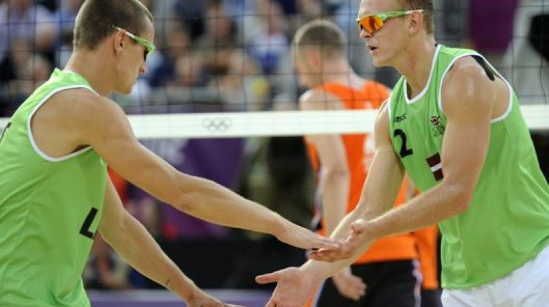 Ričam Šuilam (fonā) šis bija pēdējais lielais turnīrs karjerā
Foto: Romāns Kokšarovs, f64/Sporta Avīze