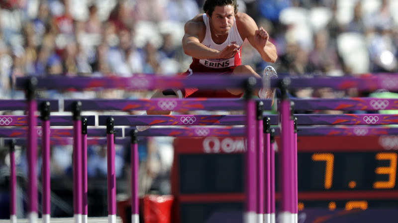 Desmitcīņnieks Edgars Eriņš Londonas olimpiskajās spēlēs ieņēma 22. vietu 31 dalībnieka konkurencē. Foto: Romāns Kokšarovs, "f64 photo agency"/"Sporta Avīze"
