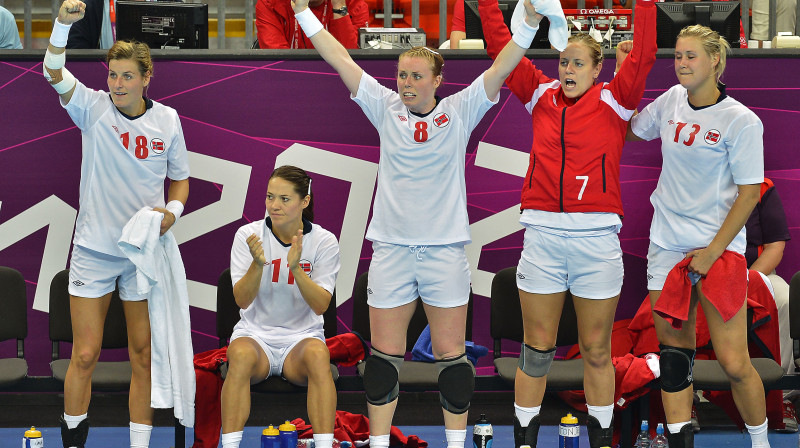 Norvēģijas dāmu handbola izlase 
Foto: AFP/Scanpix