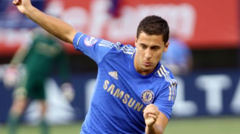 "Chelsea" un visa pasaules futbola superzvaigzne Edens Azārs. 
Foto: AFP/Scanpix
