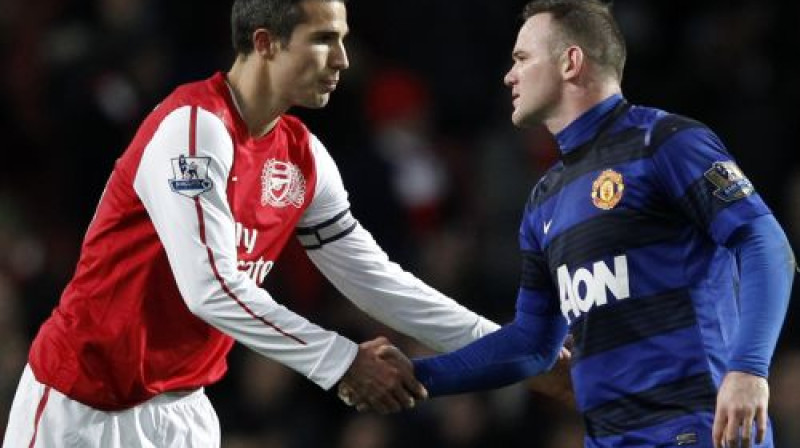 Robins van Pērsijs un Veins Rūnijs - jaunajā sezonā vienā klubā
Foto: Reuters/Scanpix