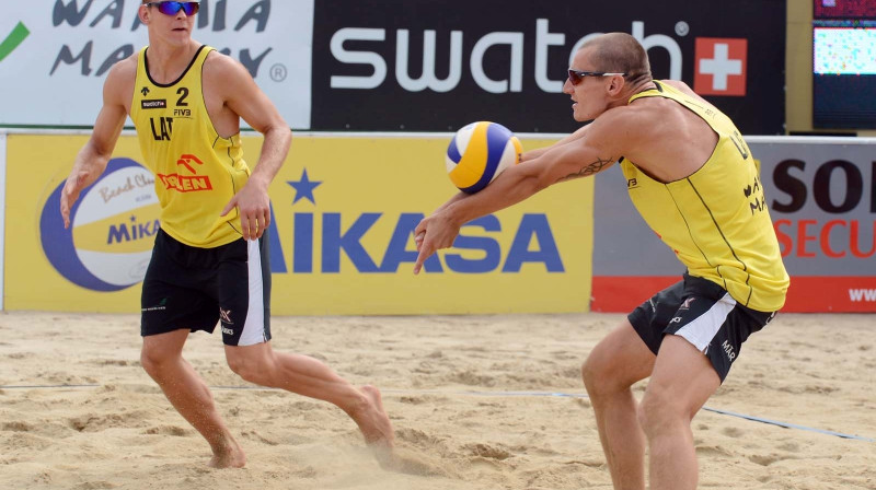 Mārtiņš Pļaviņš un Jānis Šmēdiņš
Foto: fivb.org