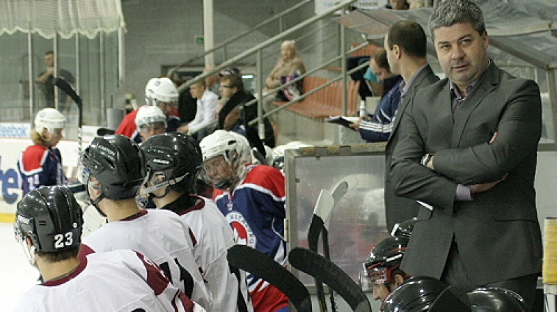 Latvijas U-20 izlases un Liepājas Metalurgs jaunatnes savstarpējās spēles laikā. Foto: Āris Zobens