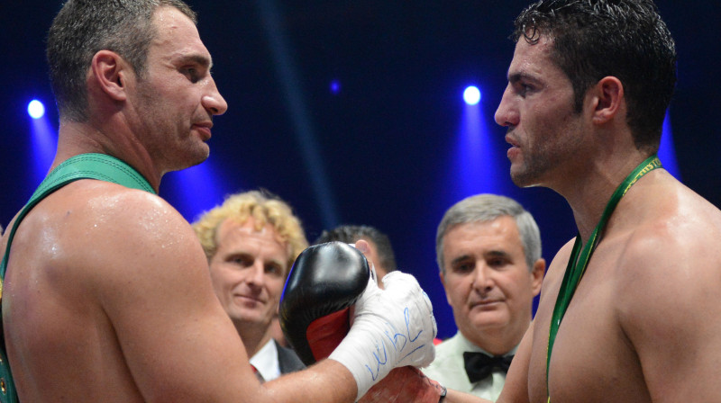 Vitālijs Kļičko un Manuels Čars
Foto: AFP/Scanpix