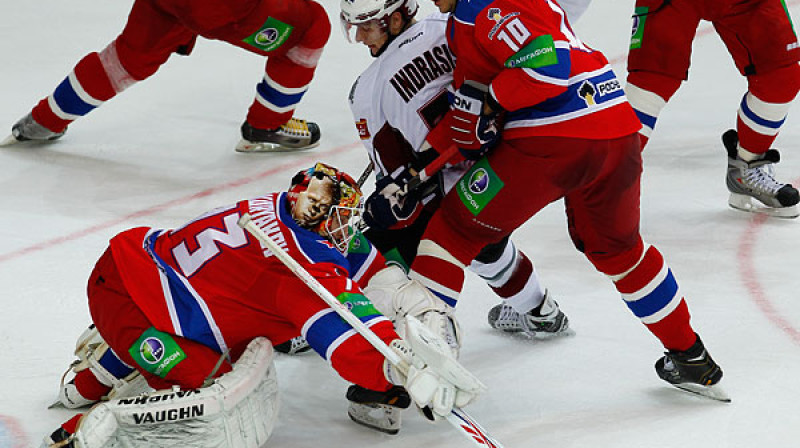 Miks Indrašis CSKA vārtu priekšā
Foto: cska-hockey.ru