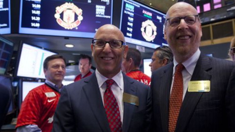 "United" kluba īpašnieki Ņujorkas biržā 10.08.2012.
Foto: SCANPIX SWEDEN