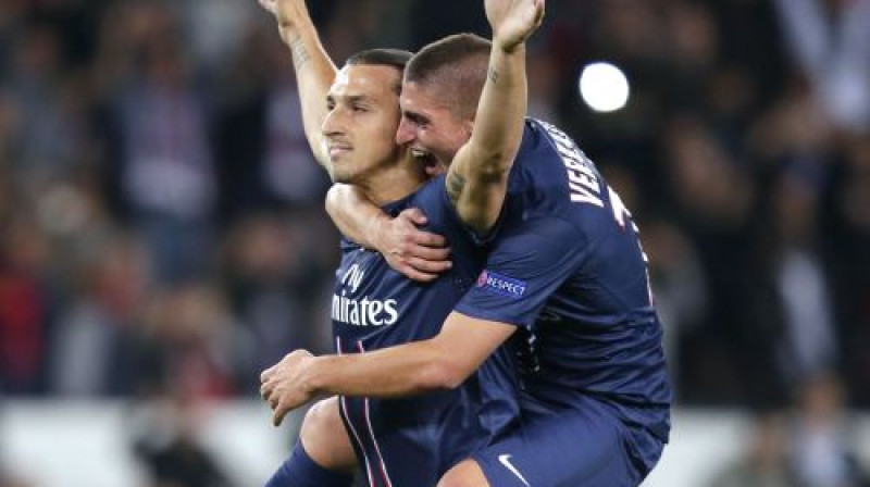 Zlatans Ibrahimovičs atklāja mača rezultātu
Foto: AFP/Scanpix