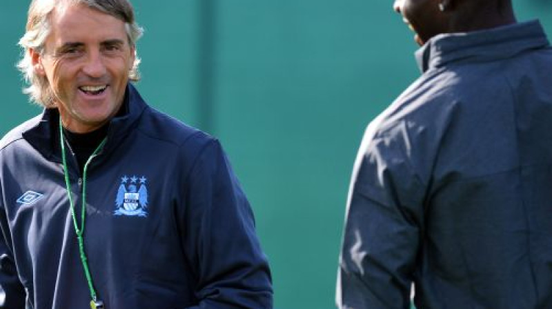 Roberto Mančīni un Mario Balotelli
Foto: AFP/Scanpix