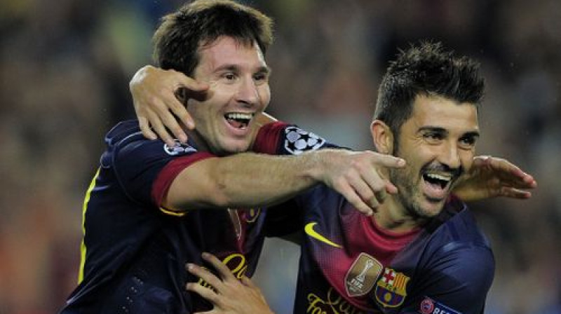 Lionels Mesi un Davids Vilja
Foto: AFP/Scanpix
