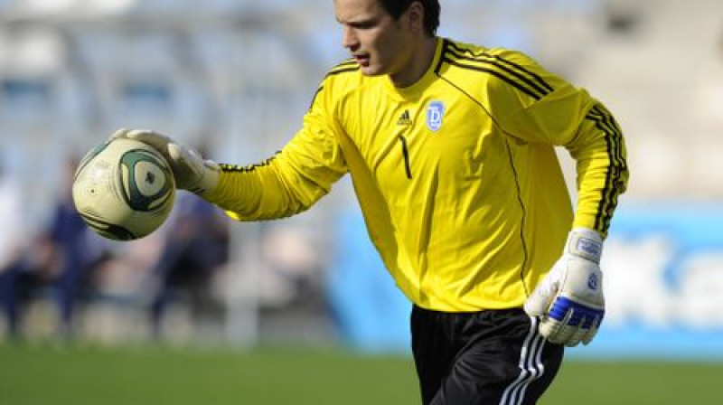 Rīgas "Daugavas" vārtsargs Artūrs Vaičulis
Foto: Romāns Kokšarovs (f64)