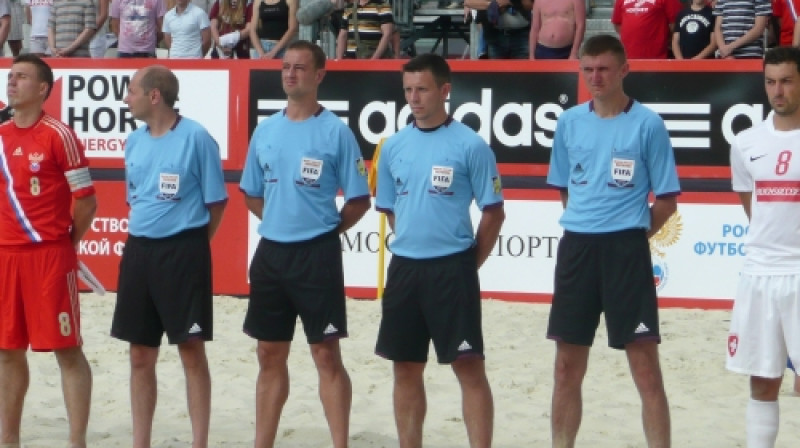 Latvijas pludmales futbola tiesneši starptautiskās sacensībās