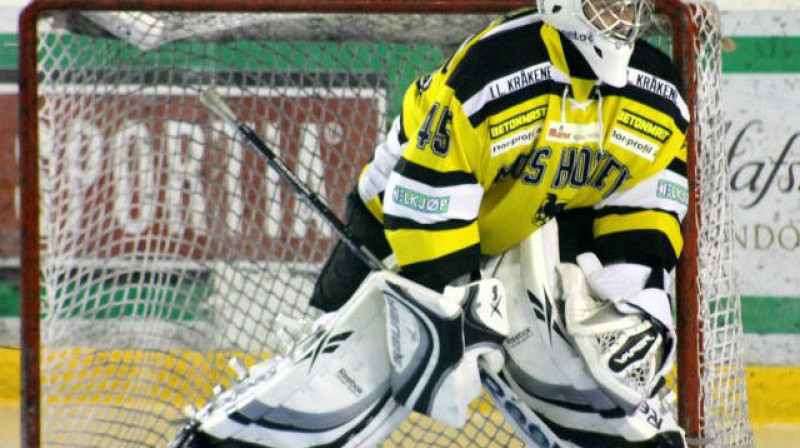 Kristaps Stiģis norvēģu IL Kråkene krāsās. Foto no hokejista personīgā arhīva (Foto: Sofie Alexandra)