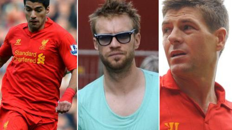 Luiss Svaress, Kaspars Gorkšs un Stīvens Džerards
Foto: AP/AFP (Scanpix), Romāns Kokšarovs (f64)