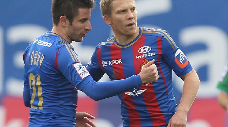 Zorans Tošičs un Aleksandrs Cauņa
Foto: championat.ru