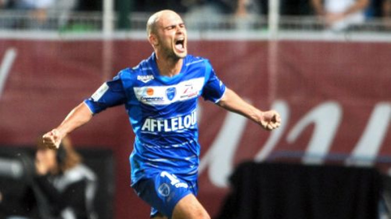 Benžamins Nivē atzīmē vienīgo vārtu guvumu
Foto: AFP/Scanpix