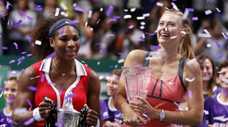 Serēna Viljamsa un Marija Šarapova
Foto: Reuters/Scanpix