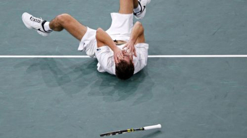 Ježijs Janovičs mirkli pēc uzvaras pret Endiju Mareju
Foto: Reuters/Scanpix