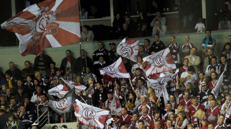Rīgas "Dinamo" fani
Foto: Romāns Kokšarovs, Sporta Avīze, F64
