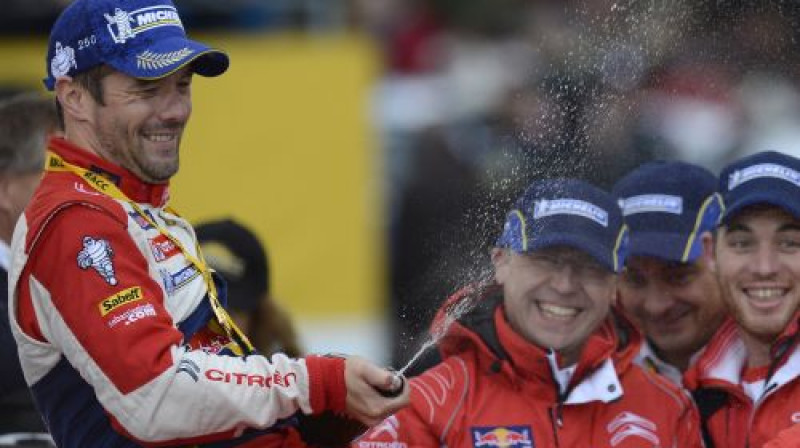 Rallija uzvarētājs Sebastjans Lēbs
Foto: AFP/Scanpix