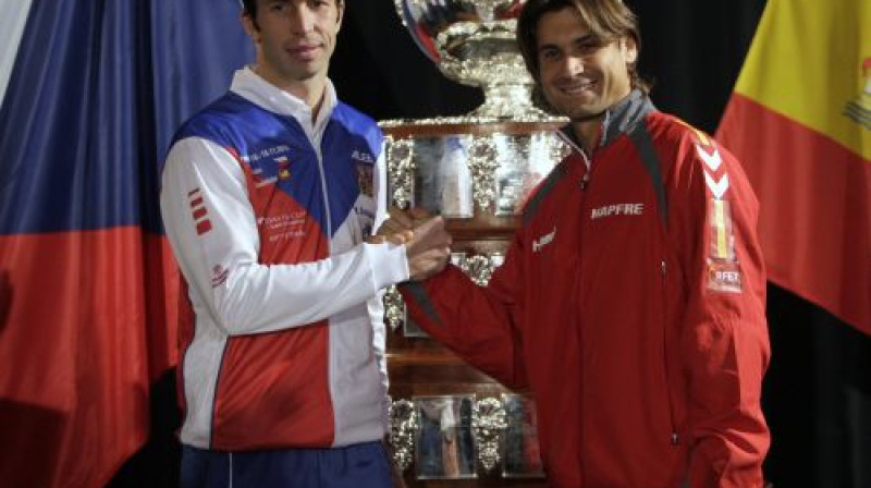 Radeks Štepaneks un Davids Ferers
Foto: Reuters/Scanpix