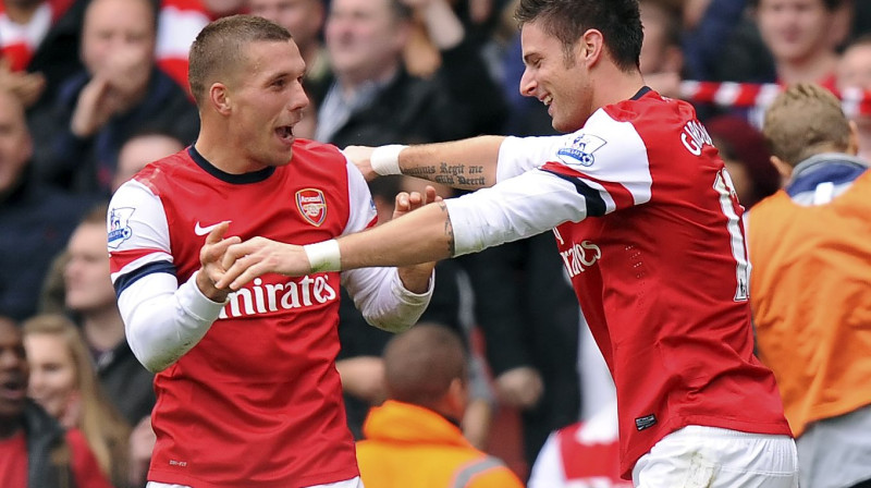 Lukašs Podoļskis un Olivjē Žirū
Foto: AP/Scanpix