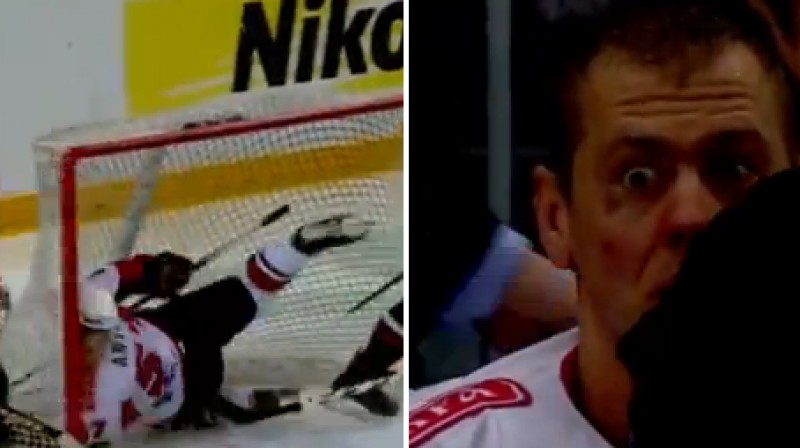Vladimirs Antipovs pēc labāko vārtu guvuma
Foto: no KHL video