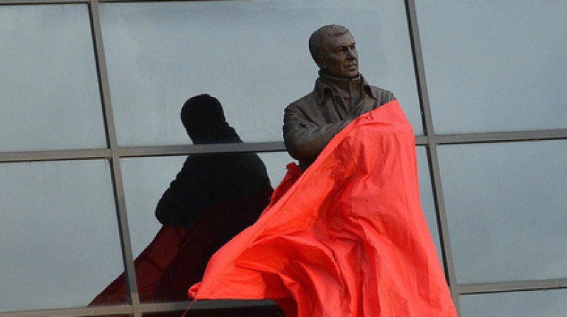 Piemineklis trenerim Aleksam Fergusonam
Foto: AFP / Scanpix