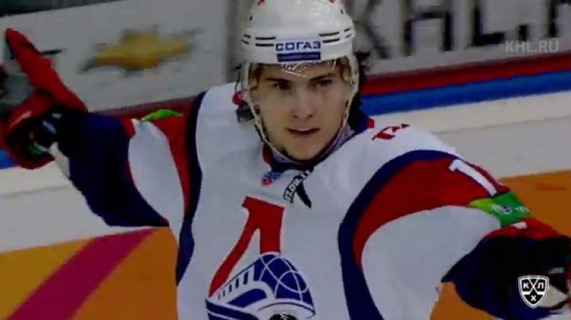 Nedēļas labāko vārtu guvējs Plotņikovs
Foto: no KHL video