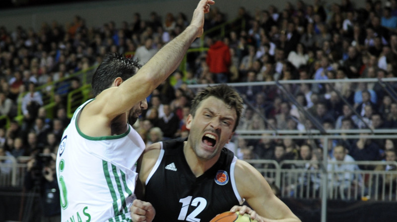 "VEF Rīga" kapteinis Kristaps Janičenoks
Foto: Romāns Kokšarovs, "Sporta Avīze", f64