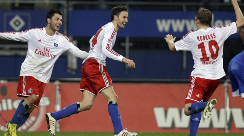 Hamburga svin Rudņeva vārtu guvumu
Foto: AP/Scanpix