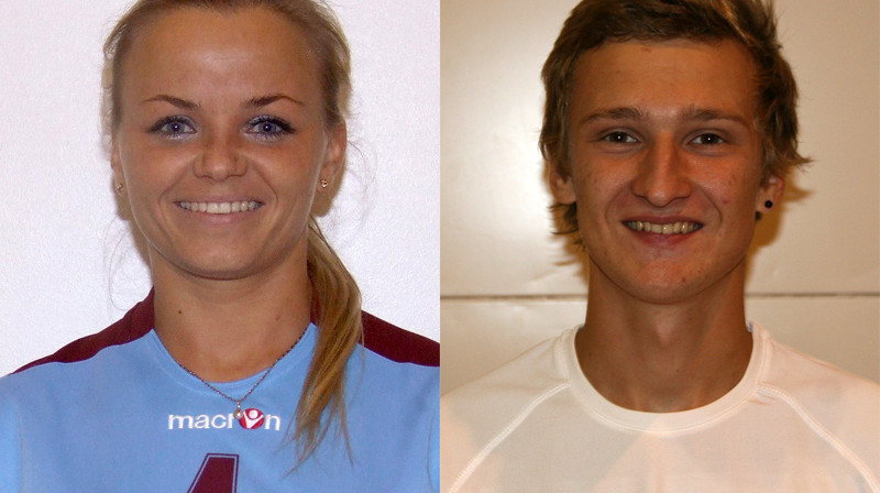 Inita Voitiņa un Elvijs Jankovskis
Foto: floorball.lv