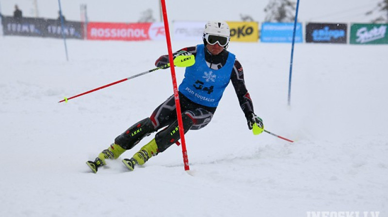 Pirmais punkts EK Kristapam Zvejniekam nopelnīts. Iespējams, jau šosezon pie pirmā punkta izdosies tikt arī Pasaules kausā. Foto:Infoski.lv