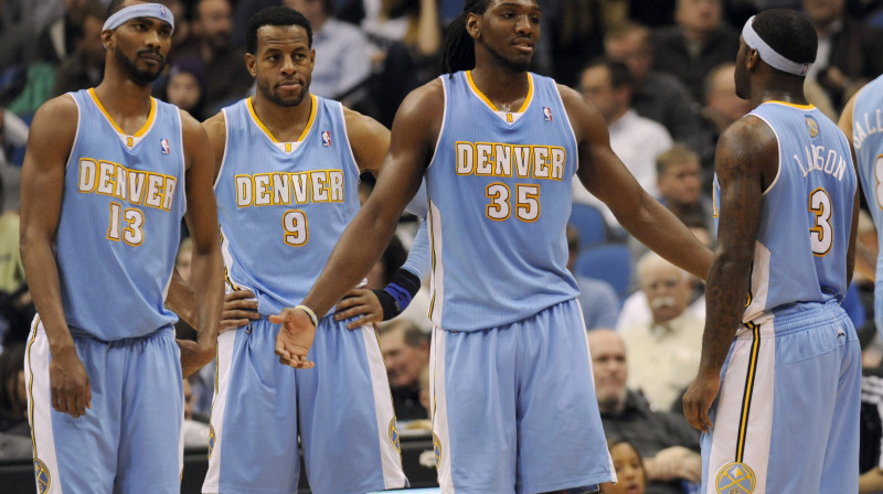 Korijs Brūvers (no kreisās), Andrē Igudala, Kenets Farīds un Tajs Lavsons
Foto: AP/Scanpix