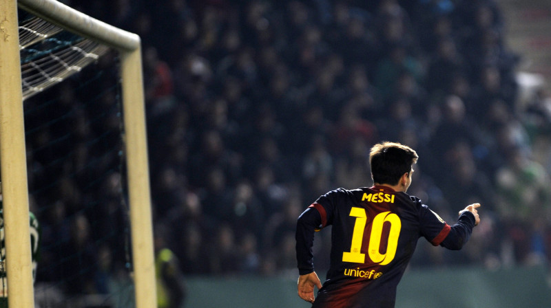 Jādomā, ka Lionelam Mesi ir diezgan vienaldzīgs FIFA lēmums 88 gūtos vārtus 2012. gadā neatzīt par oficiālu rekordu 
Foto: AFP/Scanpix