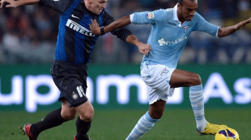 Kadrs no "Lazio" un "Inter" spēles
Foto: AP Photo/Scanpix