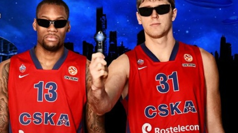 CSKA basketbolisti Sonijs Vīmss un Viktors Hrjapa
Foto: CSKA.com