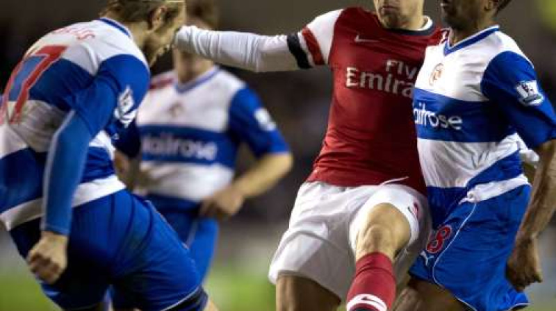 Kaspars Gorkšs, Lukašs Podoļskis un Mikele Ledžertvuds
Foto: AFP/Scanpix