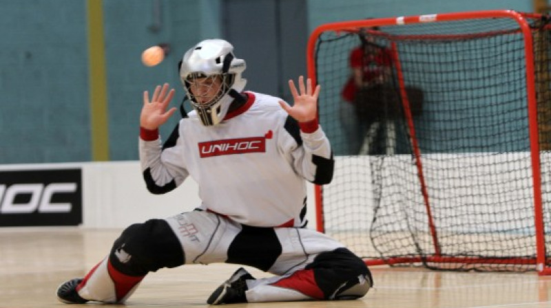 "Ķekavas" vārtsargs Jānis Bramanis darbībā
Foto: Ritvars Raits