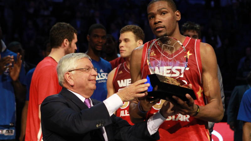 Kevins Durants - pagājušās Zvaigžņus spēles MVP
Foto: AFP/Scanpix