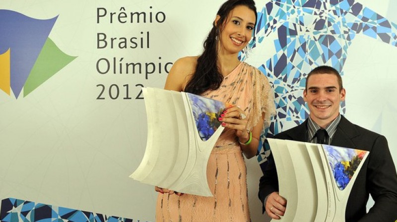 Šeila Kastro (185 cm) un Arturs Zaneti (156 cm)
Foto: cob.org.br