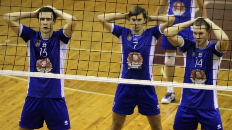 "Lāses-R" spēlētāji Jānis Vāvers, Toms Vanags un Andrejs Zavorotnijs
Foto: Renārs Buivids